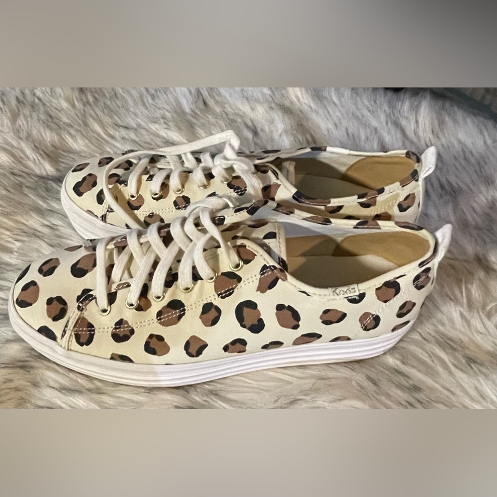 Keds Leopard canvas platform sneakers